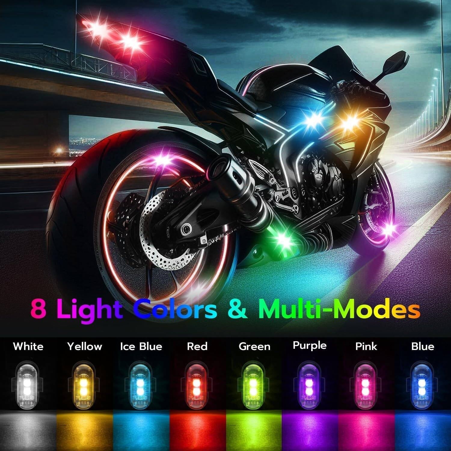 Wireless Car Interior LED Lights With Remote
