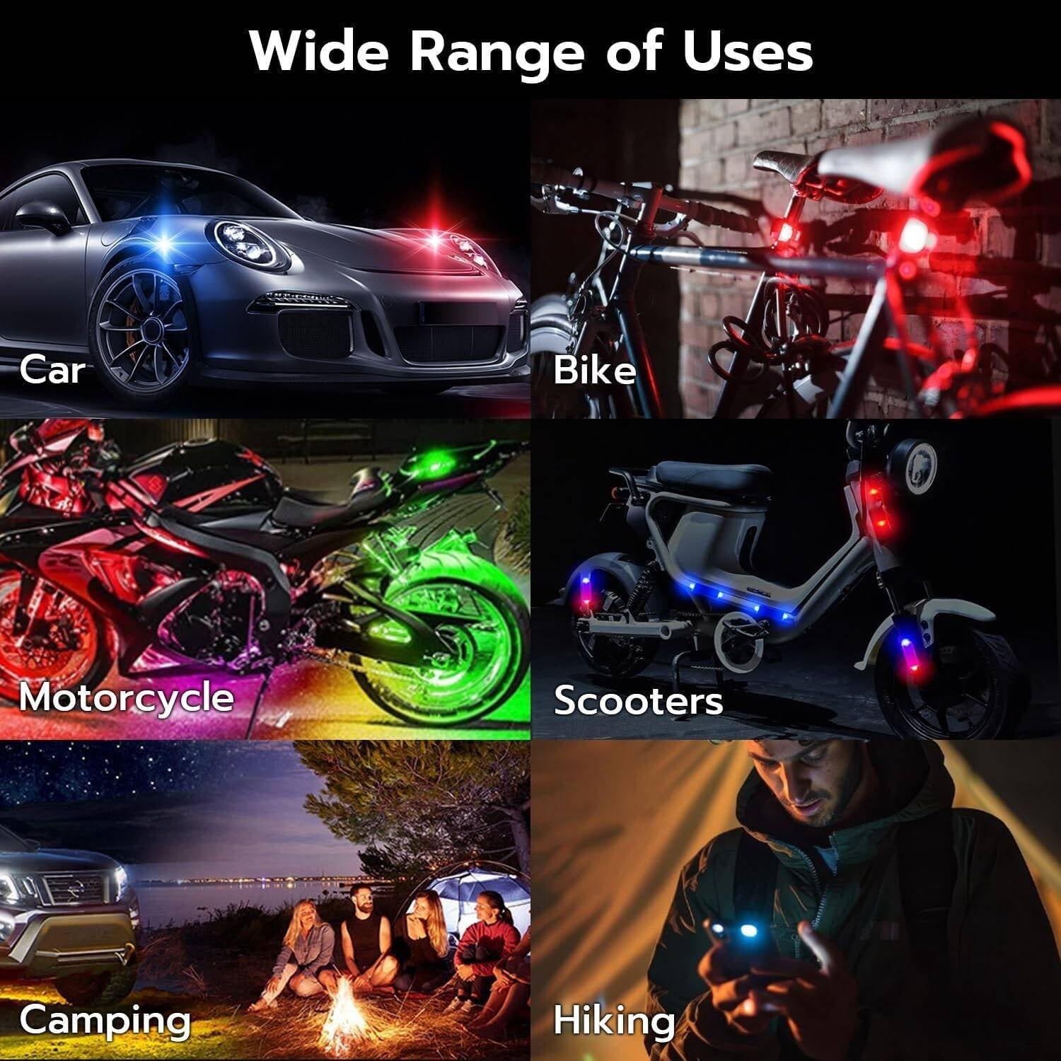 Wireless Car Interior LED Lights With Remote