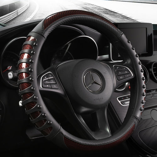 Durable Leather Steering wheel cover